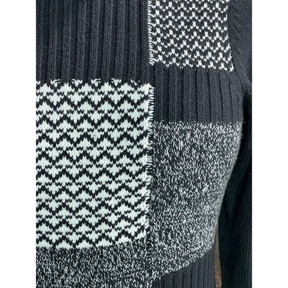 Liz Claiborne sweater turtle neck black and white - Picture 3 of 7